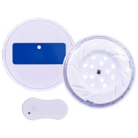 Miniatyr av produktbild för Nedsänkbar flytande poollampa med fjärrkontroll vit