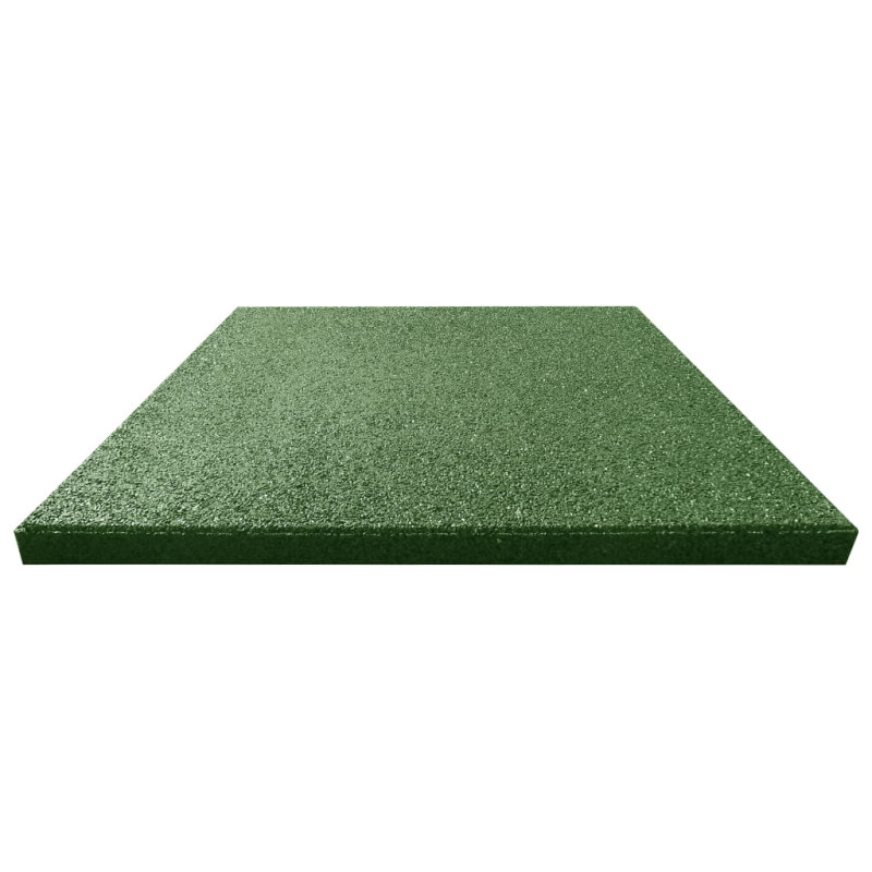 Produktbild för Fallskyddsmattor 6 st gummi 50x50x3 cm grön