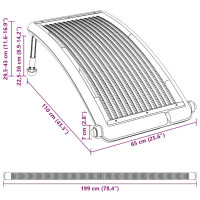 Produktbild för Rundad solpanel för pool 110x65 cm