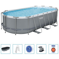 Produktbild för Bestway Ovanmarkspool Power Steel oval 549x274x122 cm