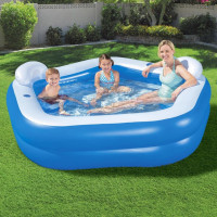 Produktbild för Bestway Pool Family Fun Lounge Pool 213x206x69 cm