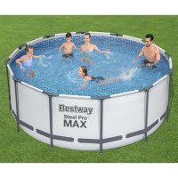 Produktbild för Bestway Pool Steel Pro MAX rund med tillbehör 366x122 cm