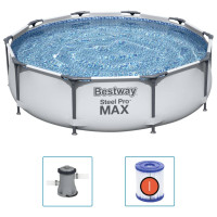 Produktbild för Bestway Pool med stålram Steel Pro MAX med tillbehör 305x76 cm