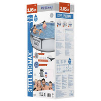 Produktbild för Bestway Pool med stålram Steel Pro MAX med tillbehör 305x76 cm