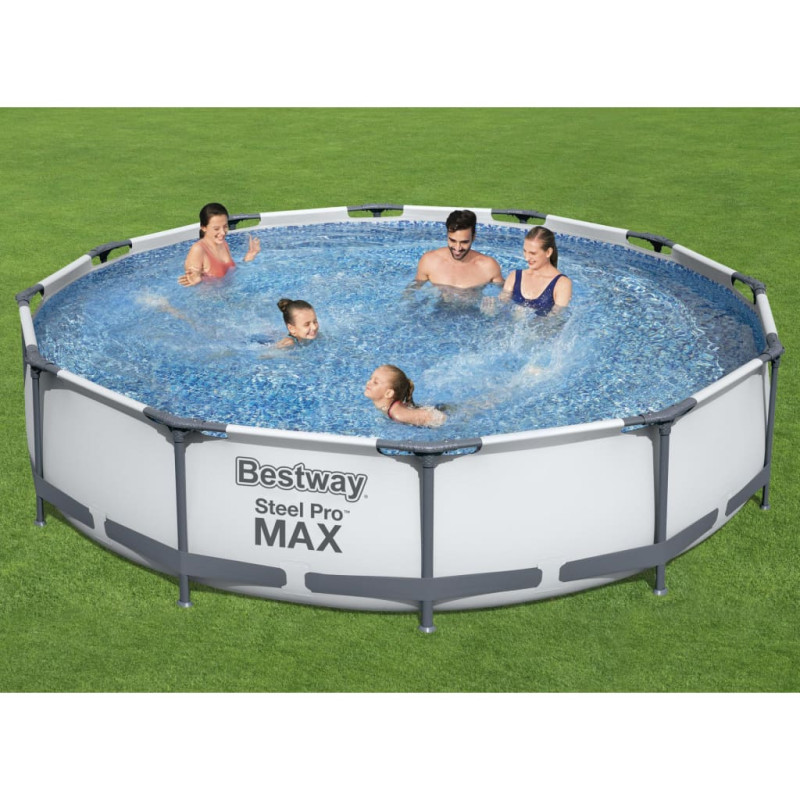 Produktbild för Bestway Pool med stålram Steel Pro MAX med tillbehör 366x76 cm