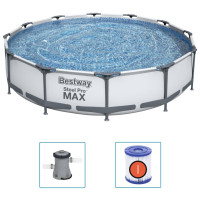 Miniatyr av produktbild för Bestway Pool med stålram Steel Pro MAX med tillbehör 366x76 cm