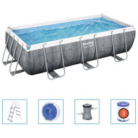 Produktbild för Bestway Power Steel Poolset 404x201x100 cm