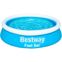 Produktbild för Bestway Uppblåsbar pool Fast Set rund 183x51 cm blå