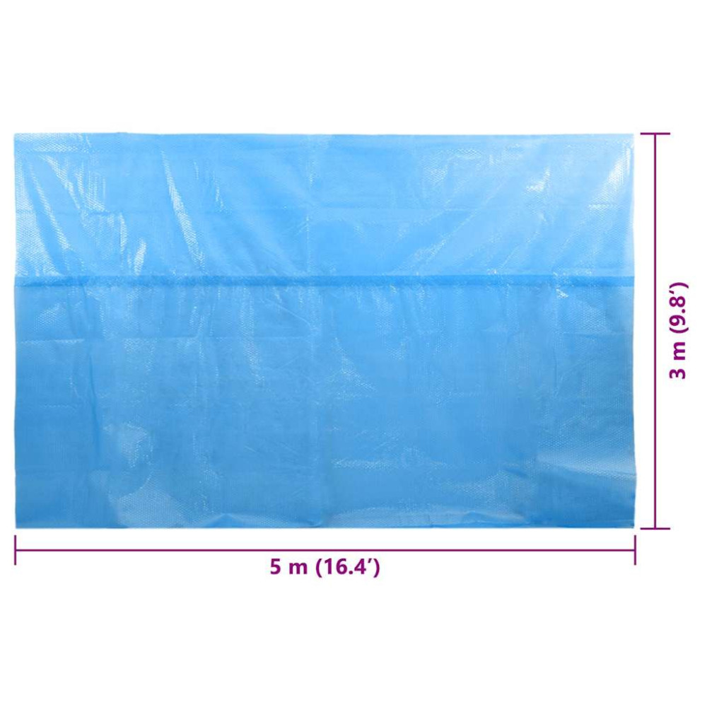 Produktbild för Rektangulärt poolskydd 500x300 cm PE blå