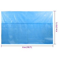 Produktbild för Rektangulärt poolskydd 600x400 cm PE blå