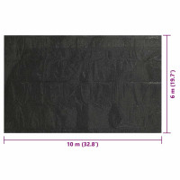 Produktbild för Rektangulärt poolskydd 1000x600 cm PE svart