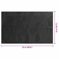 Produktbild för Rektangulärt poolskydd 1200x600 cm PE svart