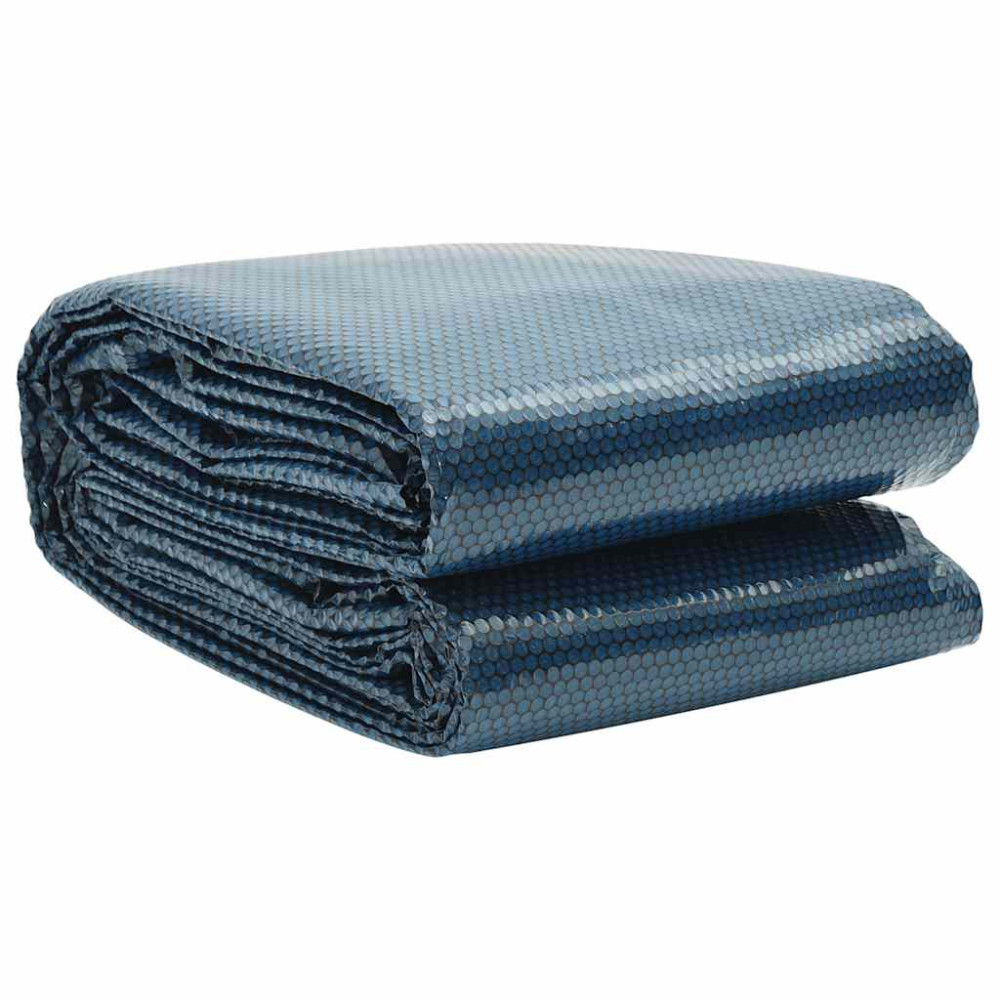 Produktbild för Värmeduk för pool PE 800x500 cm svart och blå