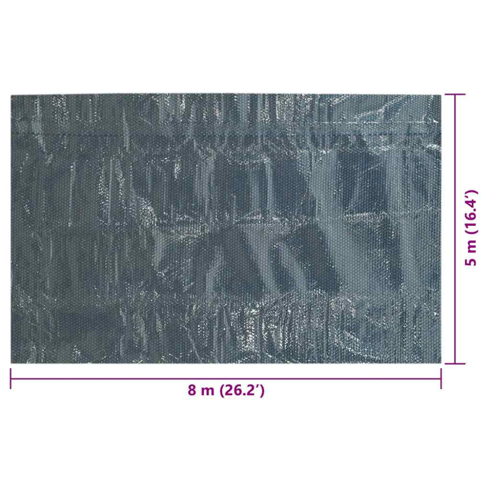 Produktbild för Värmeduk för pool PE 800x500 cm svart och blå