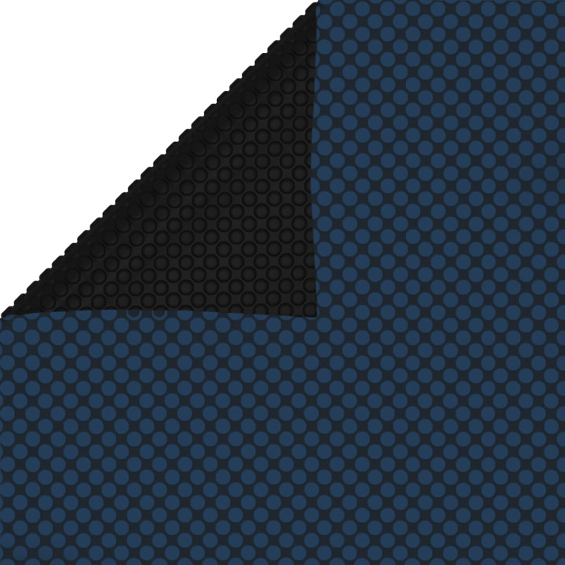 Produktbild för Värmeduk för pool PE 1000x500 cm svart och blå