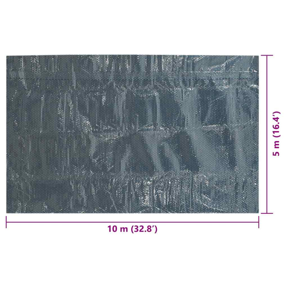 Produktbild för Värmeduk för pool PE 1000x500 cm svart och blå