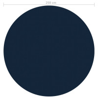 Produktbild för Värmeduk för pool PE 250 cm svart och blå