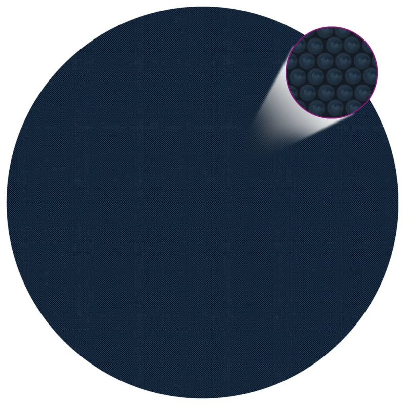 Produktbild för Värmeduk för pool PE 300 cm svart och blå