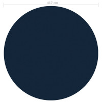 Produktbild för Värmeduk för pool PE 417 cm svart och blå