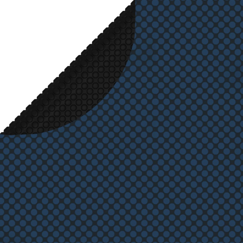Produktbild för Värmeduk för pool PE 455 cm svart och blå