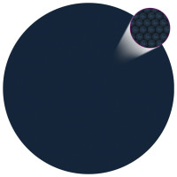 Produktbild för Värmeduk för pool PE 488 cm svart och blå