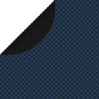 Produktbild för Värmeduk för pool PE 488 cm svart och blå