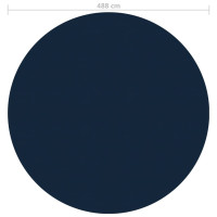 Produktbild för Värmeduk för pool PE 488 cm svart och blå