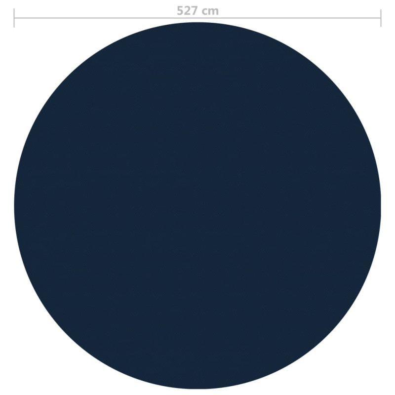 Produktbild för Värmeduk för pool PE 527 cm svart och blå