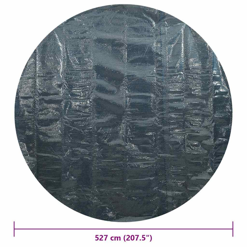 Produktbild för Värmeduk för pool PE 527 cm svart och blå