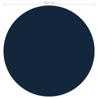 Produktbild för Värmeduk för pool PE 549 cm svart och blå