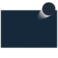 Produktbild för Värmeduk för pool PE 300x200 cm svart och blå