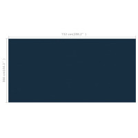 Produktbild för Värmeduk för pool PE 732x366 cm svart och blå