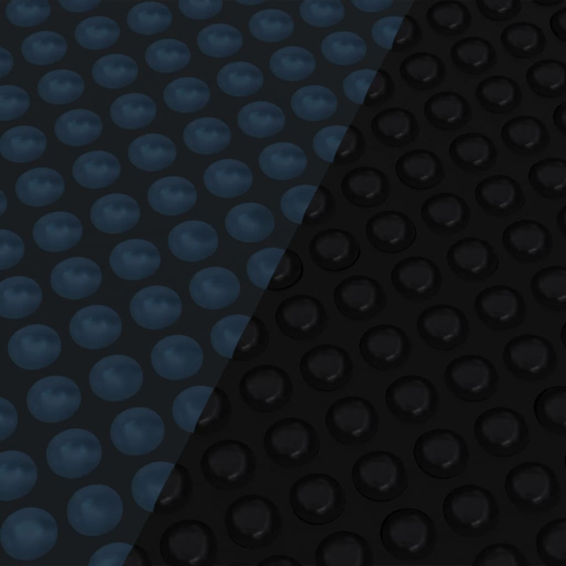 Produktbild för Värmeduk för pool PE 1000x600 cm svart och blå