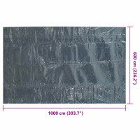 Produktbild för Värmeduk för pool PE 1000x600 cm svart och blå