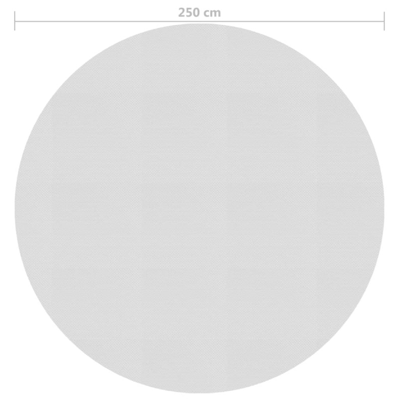 Produktbild för Värmeduk för pool PE 250 cm grå