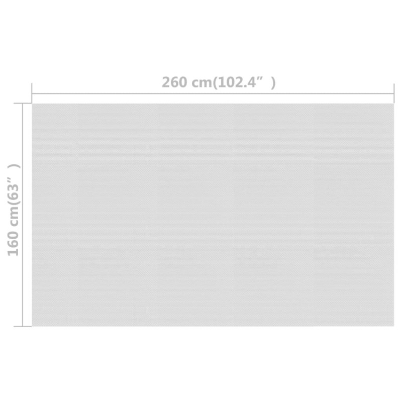 Produktbild för Värmeduk för pool PE 260x160 cm grå