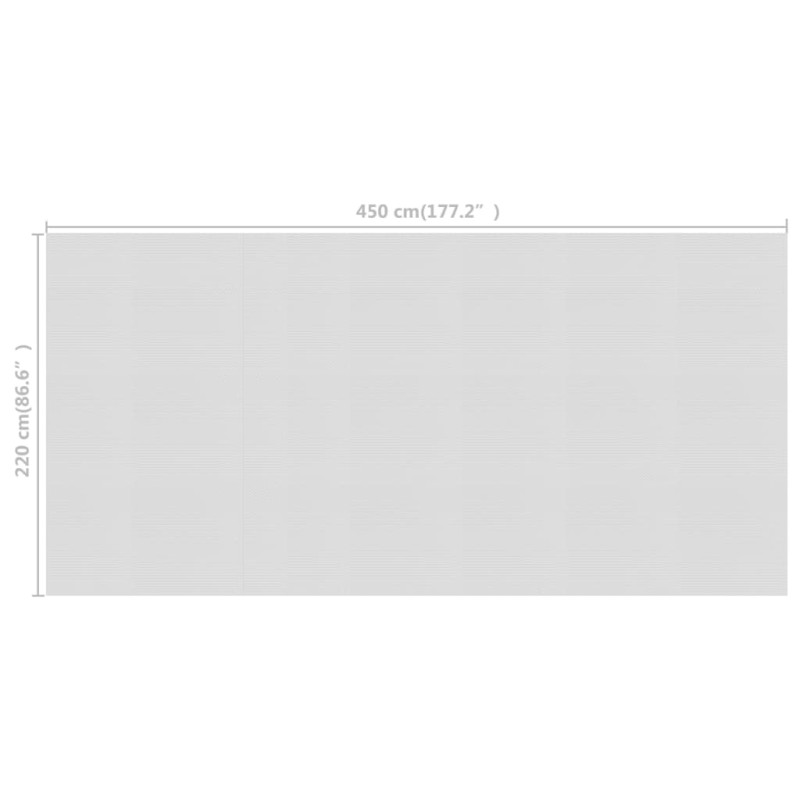 Produktbild för Värmeduk för pool PE 450x220 cm grå