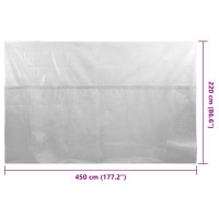 Produktbild för Värmeduk för pool PE 450x220 cm grå