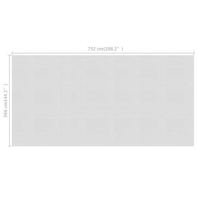 Produktbild för Värmeduk för pool PE 732x366 cm grå