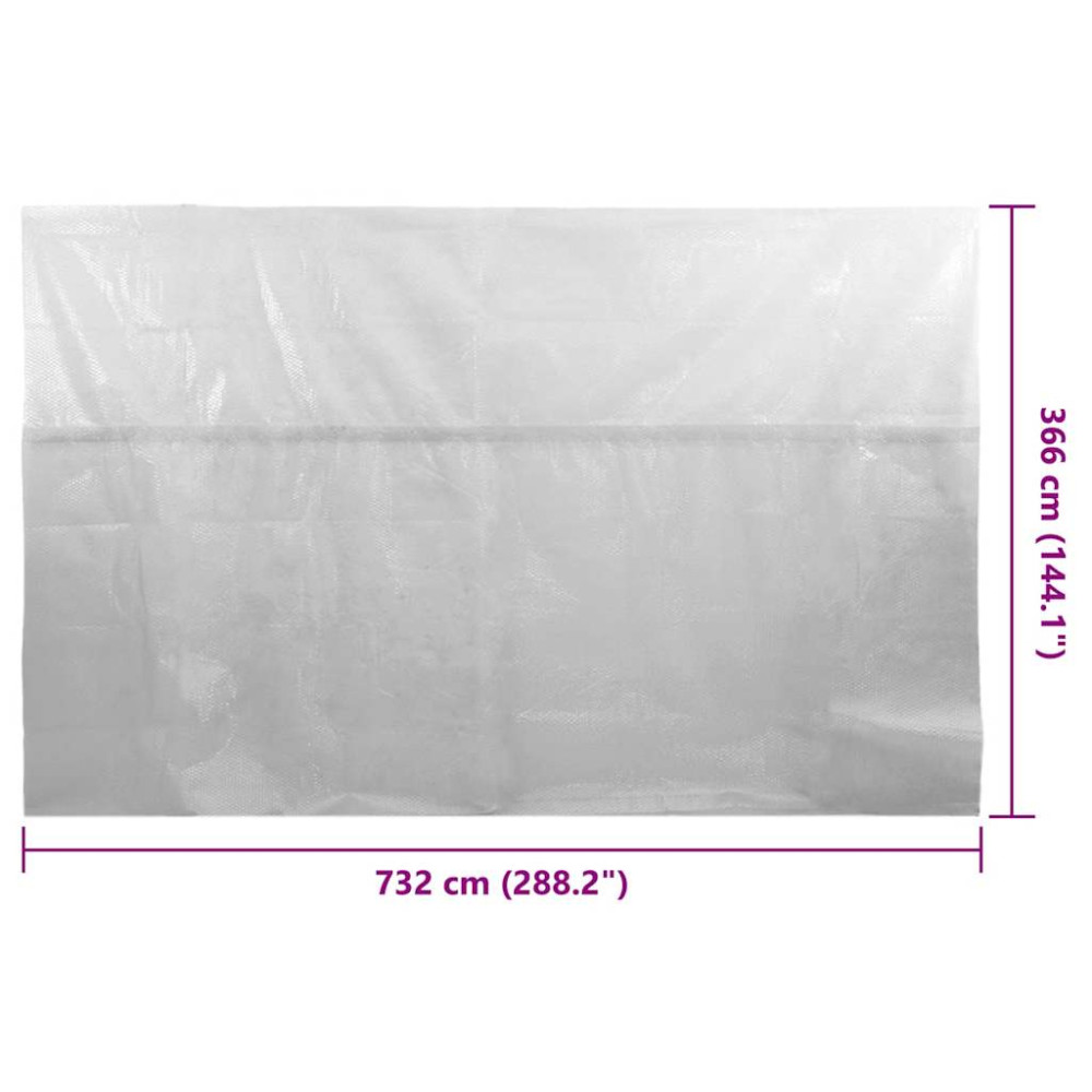 Produktbild för Värmeduk för pool PE 732x366 cm grå