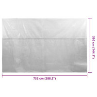 Produktbild för Värmeduk för pool PE 732x366 cm grå