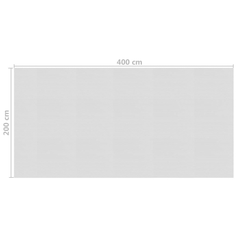 Produktbild för Värmeduk för pool PE 400x200 cm grå