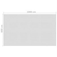 Miniatyr av produktbild för Värmeduk för pool PE 1000x600 cm grå