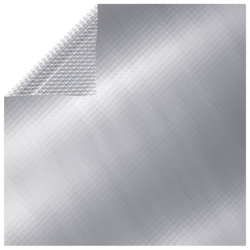 vidaXL Värmeduk för pool PE rektangulär 10x5 m silver