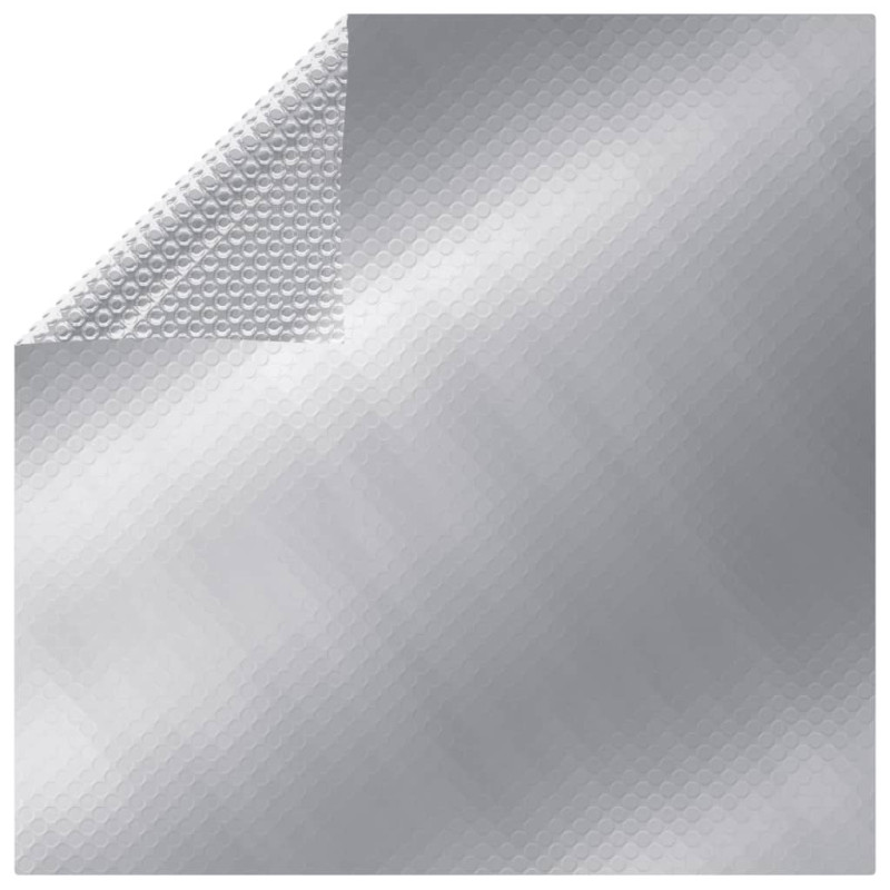 Produktbild för Värmeduk för pool PE rektangulär 10x5 m silver