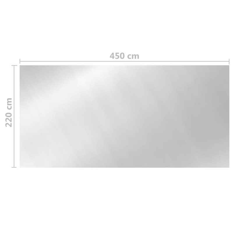 Produktbild för Poolskydd silver 450x220 cm PE
