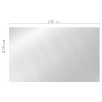 Produktbild för Rektangulärt poolskydd 500x300 cm PE silver