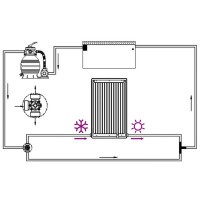 Produktbild för Välvd solpanel för pool 72,5x46 cm