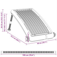 Produktbild för Välvd solpanel för pool 72,5x46 cm