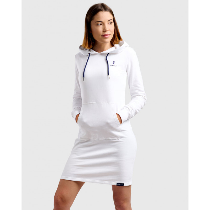 Produktbild för NORDICDOTS Hoodie Dress White Women